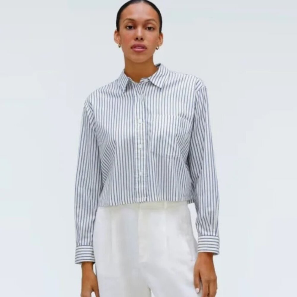 Everlane Silky Cotton Way Short Shirt XXS